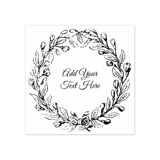 Elegante  krans bruiloft rubberstempel (Afrduk)