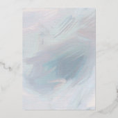 Elegante krans Eerste kerstfeest als meneer en mev Folie Feestdagenkaart (Achterkant)