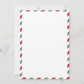 Elegante krans en feestelijke grens kerstfeest kaart (Achterkant)