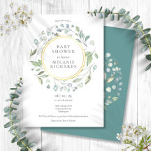 Elegante krans groen baby shower