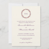  Elegante Krans Huwelijksuitnodiging Kaart (Voorkant)