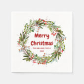 Elegante krans Kerst  Servet (Voorkant)