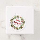 Elegante krans Kerstmis Bedankjes Labels (In situ)