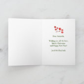 Elegante krans Kerstmis familie Kaart (Binnen)