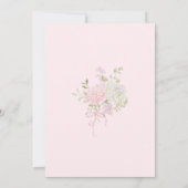 Elegante krans lint kruis doop uitnodiging (Achterkant)