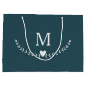 Elegante krans met hartdecoratie groot cadeauzakje (Achterkant)