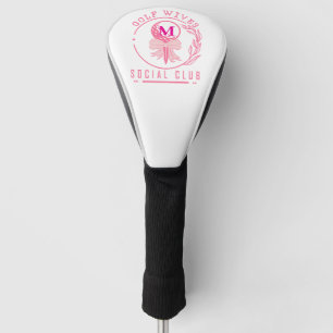 Elegante krans monogram golf vrouwen sociale club golfheadcover