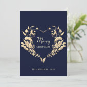 Elegante krans Prettig kerstfeest Feestdagenkaart (Staand voorkant)