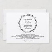 Elegante krans rustieke kraft bruiloft kaart (Voorkant)