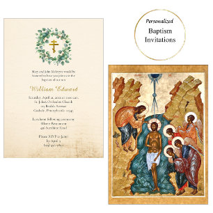 Elegante krans van gebladerte Orthodoxe christelij Kaart