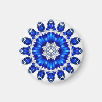 Elegante krans versierd met blauwe bloemen