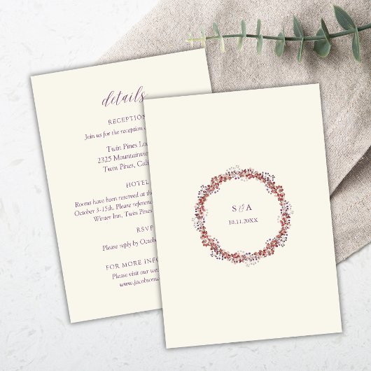  Elegante Krans Wedding Enclosure Kaart