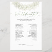 Elegante krans Zou ze liever bruidsfeest flyer (Voorkant)