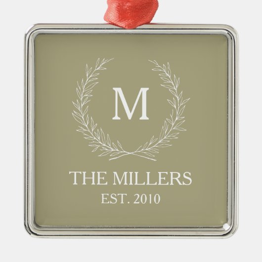 Elegante kransdecoratie metalen ornament (Voorkant)