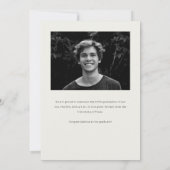 Elegante krant Afstuderen foto Aankondiging (Achterkant)