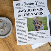 Elegante krantenzwangerschap Baby Aankondiging