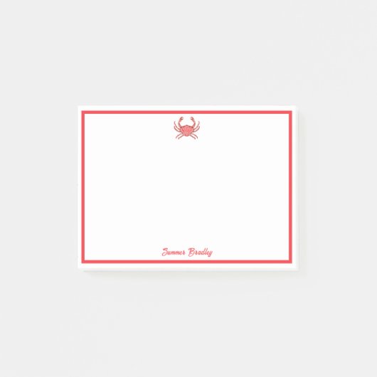 Elegante kreeft gepersonaliseerd post-it® notes (Voorkant)