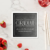Elegante krijtbord Afstuderen servetten (Insitu)