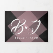 Elegante krijtbord pastel multi-foto bruiloft drieluik uitnodiging (Cover)