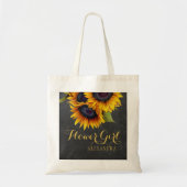 Elegante krijtbord zonnebloemen bruiloft bruidsmei tote bag (Voorkant)