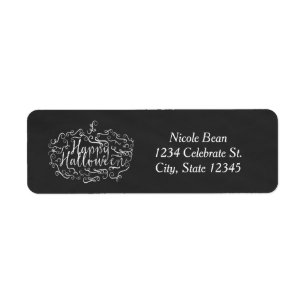 Elegante krijtbordpompoen Fijne Halloween Etiket