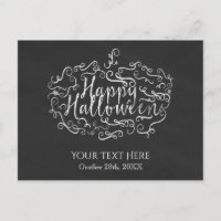 Elegante krijtbordpompoen Gelukkig Halloween