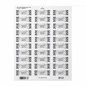 Elegante krijtframe uitnodiging adreslabels etiket (Full Sheet)