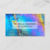 Elegante kristallen marmeren steen visitekaartje (Voorkant)