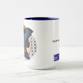 ELEGANTE KRONEN - BLAUWE ZONNEBLOEM MOK (Midden)
