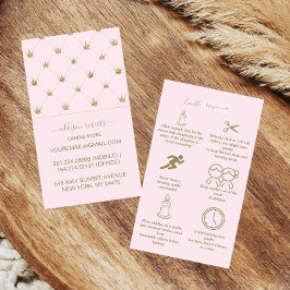 Elegante Kroon Blush Luxe Kaarsverzorging Visitekaartje