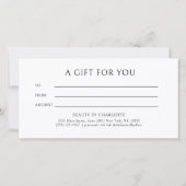 Elegante Kroon Perzik Bruine Salon Cadeaubon (Achterkant)