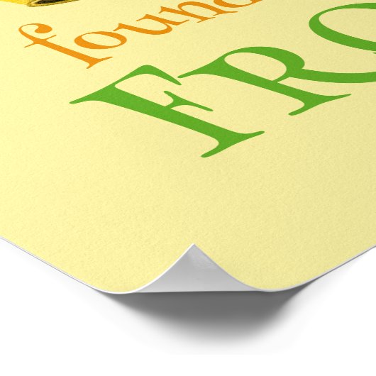 Elegante Kroon Prinses Kikker Bruiloft Feest Welko Poster (Hoek)