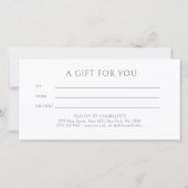 Elegante Kroon Roze Salon Cadeaubon (Achterkant)