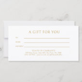 Elegante Kroon Witte Salon Cadeaubon (Achterkant)