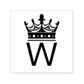 Elegante kroonbovenkant enig Initiaal monogram Zelfinktende Stempel (Design)