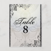 Elegante kroonluchter & bloeit Tafelnummer (Voorkant)