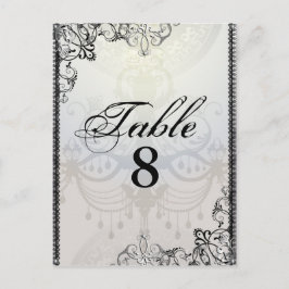 Elegante kroonluchter & bloeit Tafelnummer