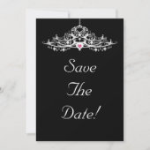 Elegante kroonluchter Save The Date-huwelijk Kaart (Voorkant)