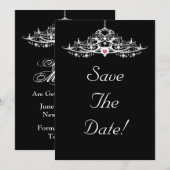 Elegante kroonluchter Save The Date-huwelijk Kaart (Voorkant / Achterkant)