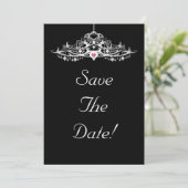 Elegante Kroonluchter Save The Date Trouw Kaart (Staand voorkant)