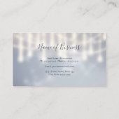 Elegante kroonluchter Sparkle Twinkle Lights Bokeh Visitekaartje (Achterkant)