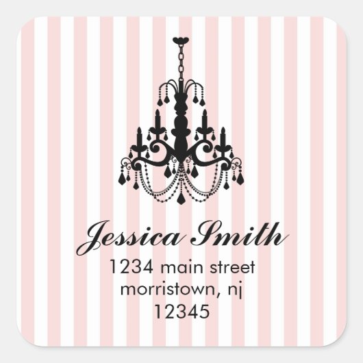 Elegante kroonluchter Stickers (Voorkant)