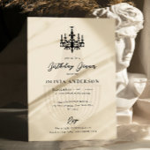 Elegante Kroonluchter Verjaardagsviering Kaart