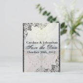 Elegante Kroonluchter & Versieringen Save the Date Aankondigingskaart (Staand voorkant)