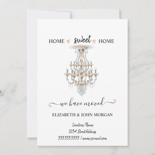 Elegante Kroonluchter We Hebben Verhuisd (Voorkant)