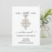 Elegante Kroonluchter We Hebben Verhuisd (Staand voorkant)