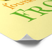 Elegante Kroonprinses Kikker Bruidsdouche Uitnodig Poster (Hoek)