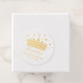 Elegante Kroonvlinder Quinceanera Goud Bedankjes Labels (Met doos)