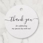 Elegante Kroonvlinder Quinceanera Goud Bedankjes Labels (Achterkant)