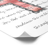 Elegante Kruis Blush Roze Bijbeltekst Poster (Hoek)